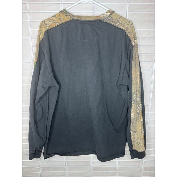 Realtree Buckhorn River Chevrolet Long Sleeve Shirt Men’s Large Camo/Black - Picture 4 of 7